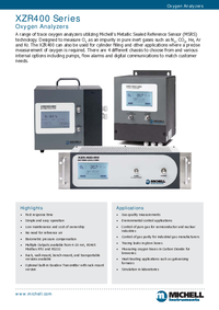Thumbnail of document Data Sheet - XZR400 Oxygen Analyzer